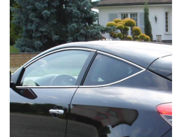 Baguette chrom&eacute;e de contour des vitres lat&eacute;rales pour Renault M&eacute;gane III coup&eacute; 08-12/III phase 2 cou