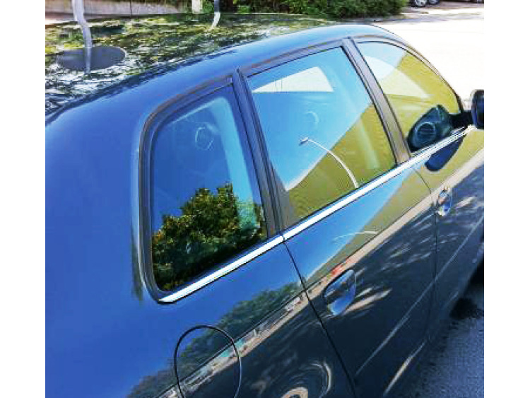 Baguette chrom&eacute;e de contour inf&eacute;rieur des vitres Audi A3 s&eacute;rie 1 96-00 Audi A3 S&eacute;rie 1 Phase 2 00-03 Audi A3 s&eacute;rie 2 03-08 Audi A3 s&eacute;rie 2 phase 2 08-12 Audi A3 S&eacute;rie 2 Phase 2 Sportback 08-1 Audi A3 