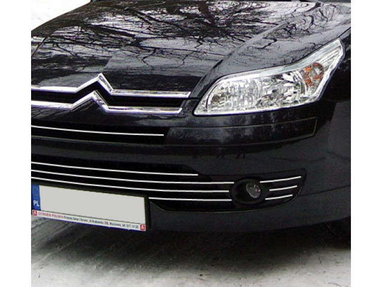 Baguette de calandre chrom&eacute;e compatible avec Citro&euml;n C4 04-11 Citro&euml;n C4 Berline Citro&euml;n C4 Coup&eacute;