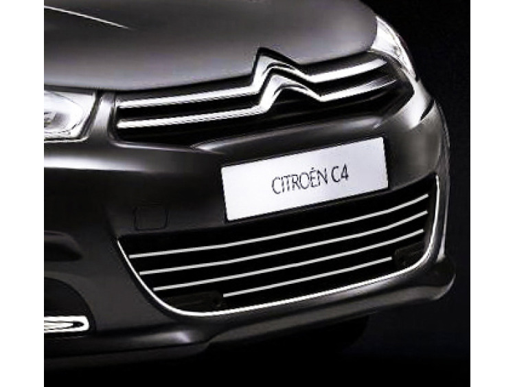 Baguette de calandre chrom&eacute;e compatible avec Citro&euml;n C4 11-26