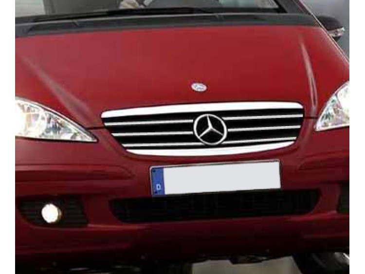 Baguette de calandre chrom&eacute;e compatible avec Mercedes Classe A W169 04-08 Mercedes Classe A W169 Phase 2 08-12 Mercedes Classe A W176 12-18 Mercedes Classe A W177 18-26