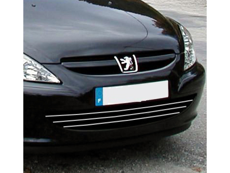 Baguette de calandre chrom&eacute;e compatible avec Peugeot 307 01-05 Peugeot 307 CC 01-05 Peugeot 307 SW 01-05