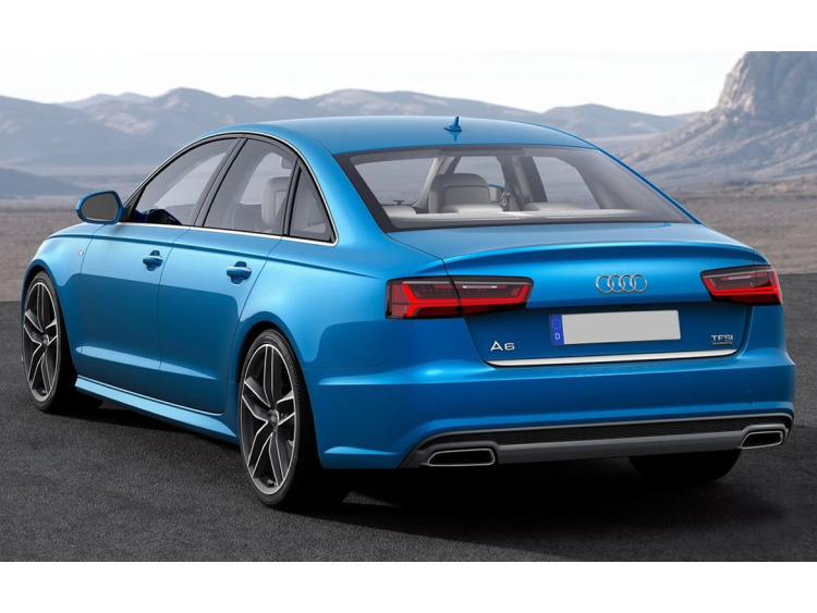 Baguette de coffre chrom&eacute;e compatible avec Audi A6 S&eacute;rie 4 Berline 10-15 & Audi A6 S&eacute;rie 4 Phase 2 Berline 14-18