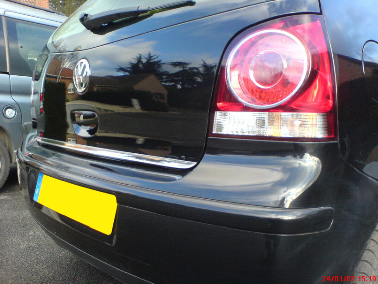 Baguette de coffre chrom&eacute;e pour VW Polo 1 VW Polo 2 VW Polo 3 VW Polo 4 VW Polo 5 VW Polo 6