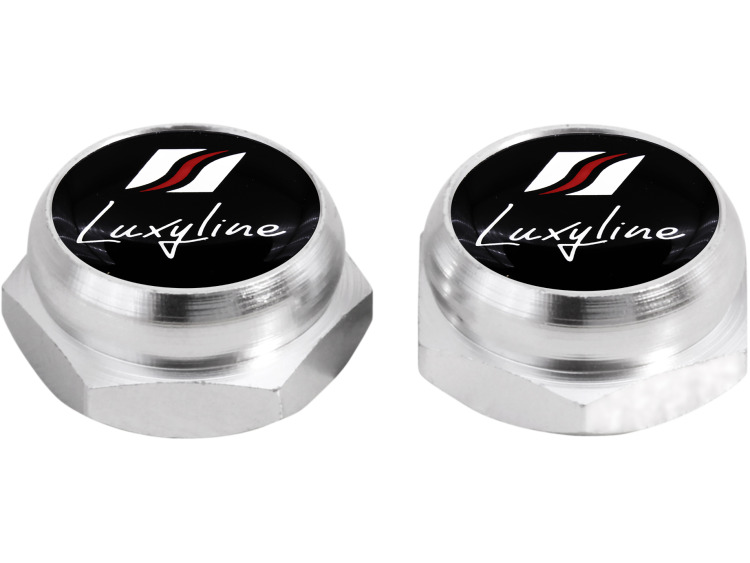 Cache-rivets pour plaque d'immatriculation Luxyline (argent)