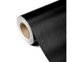 Film adh&eacute;sif Luxyline 3D carbone 30cm noir brillant